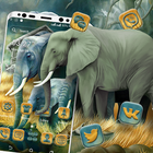 Elephant Painting Theme icône