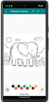 Elephant Coloring Book Affiche