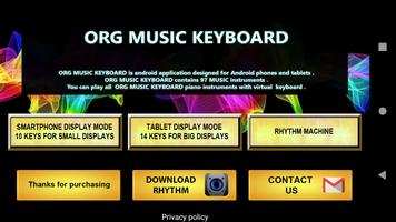 برنامه‌نما ORG Music Keyboard Simulator عکس از صفحه