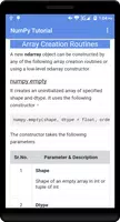 NumPy Tutorial captura de pantalla 1