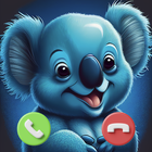Blue Koala Call Screen Theme أيقونة