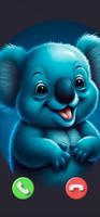 Blue Koala Call Screen Theme تصوير الشاشة 1