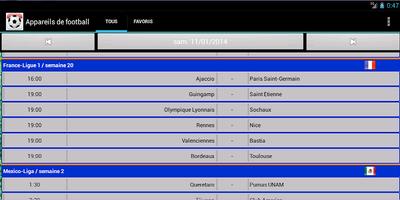 Calendrier de football: scores capture d'écran 3