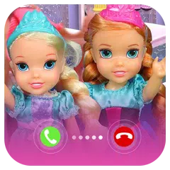 elsa & anna fake call and chat
