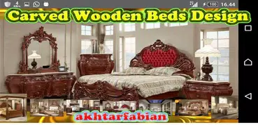 Carved Wooden Bed Design