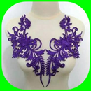 APK embroidery neck collar
