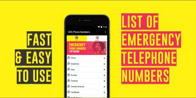 List Of Emergency Telephone Numbers (Global) الملصق