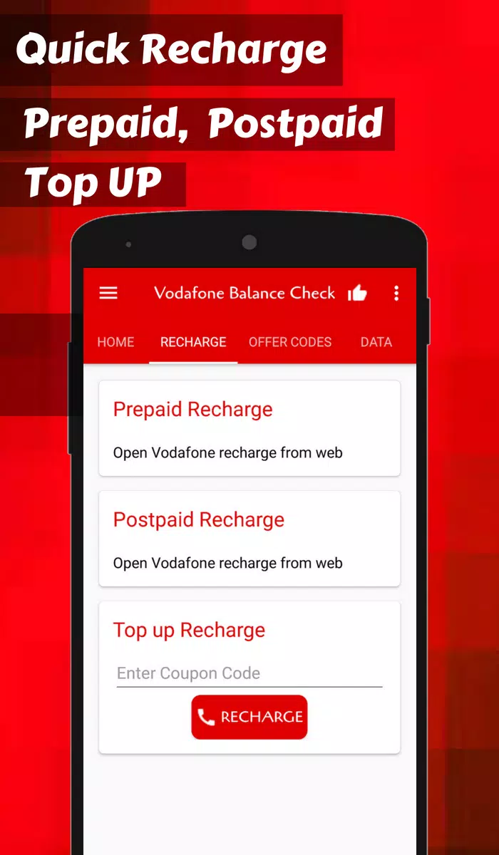 skorsten skrive Burger App for Vodafone Balance Check & Vodafone Recharge APK pour Android  Télécharger