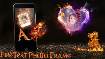 Fire Text Photo Frame Affiche