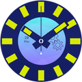 Cadran de montre de rêve bleu