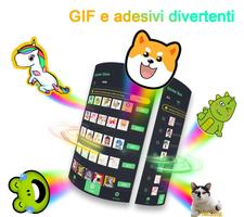 2 Schermata Tastiera Emoji - GIF, adesivi