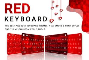 Red Keyboard Affiche