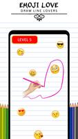 Emoji Love Draw Lines Lovers capture d'écran 3