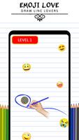 Emoji Love Draw Lines Lovers capture d'écran 1