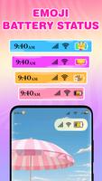 Widget bateria com emoji fofo Cartaz