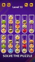Emoji Sort Puzzle Master Game تصوير الشاشة 1