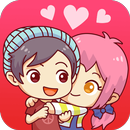 Happy Valentine's Day - Chibi Couple Sticker APK