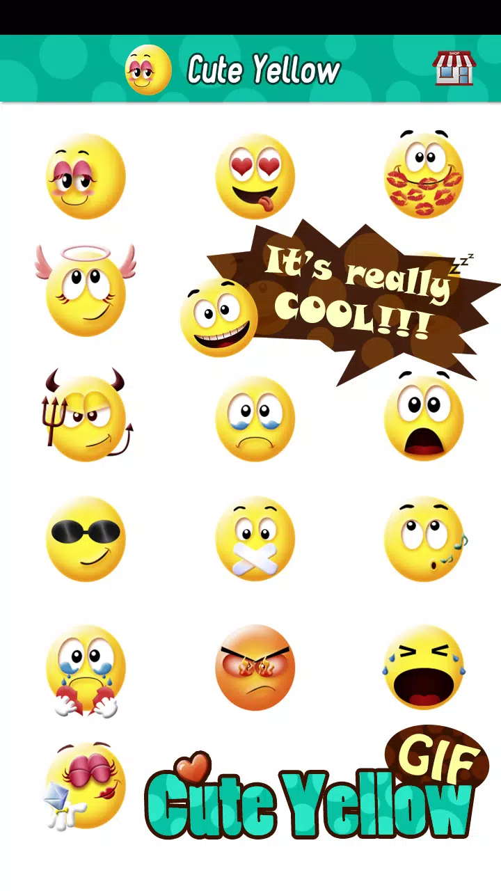 Cute Smiley Gif Emoji Sticker APK pour Android Télécharger