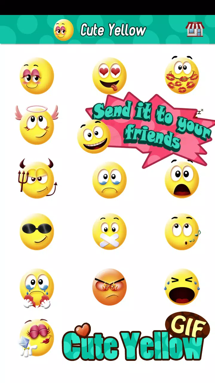 Cute Smiley Gif Emoji Sticker APK pour Android Télécharger
