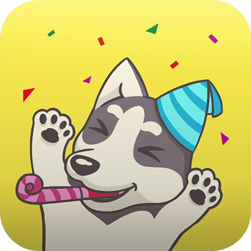 Husky Emoji Animated Sticker for Messenger