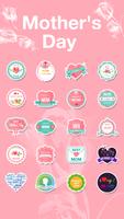 Mother's Day Emoji Sticker Affiche