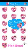 Pink Love Emoji Sticker Art الملصق