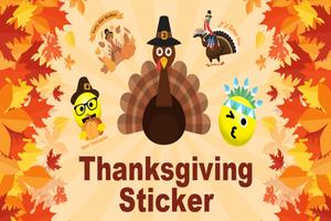 برنامه‌نما Happy Thanksgiving Day Stickers عکس از صفحه