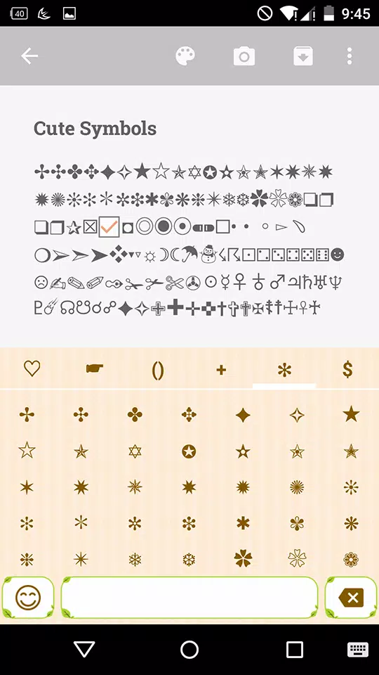 Tải xuống APK Cute Symbols cho Android