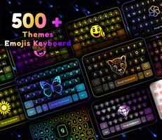 LED Keyboard:Emojis,Neon,Color Affiche