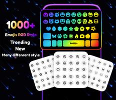 LED Keyboard:Emojis,Neon,Color ภาพหน้าจอ 1