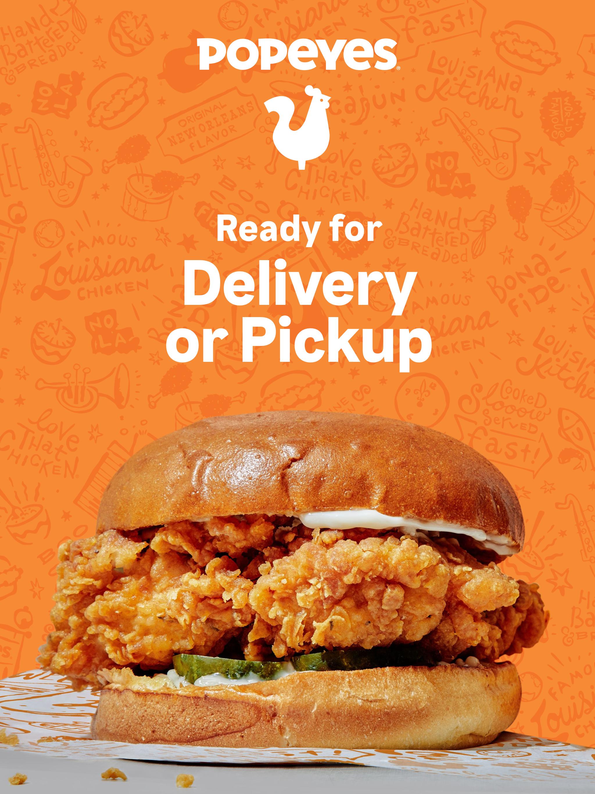 who delivers popeyes chicken who delivers popeyes chicken