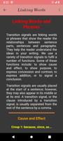 ENGLISH LINKING WORDS captura de pantalla 1