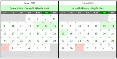 Kalender Islam dan Hari Besar 2020 capture d'écran 1