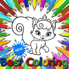 Best Coloring Book Hello Cat Lover icon