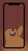 Cute Bear Cartoon Wallpaper poster