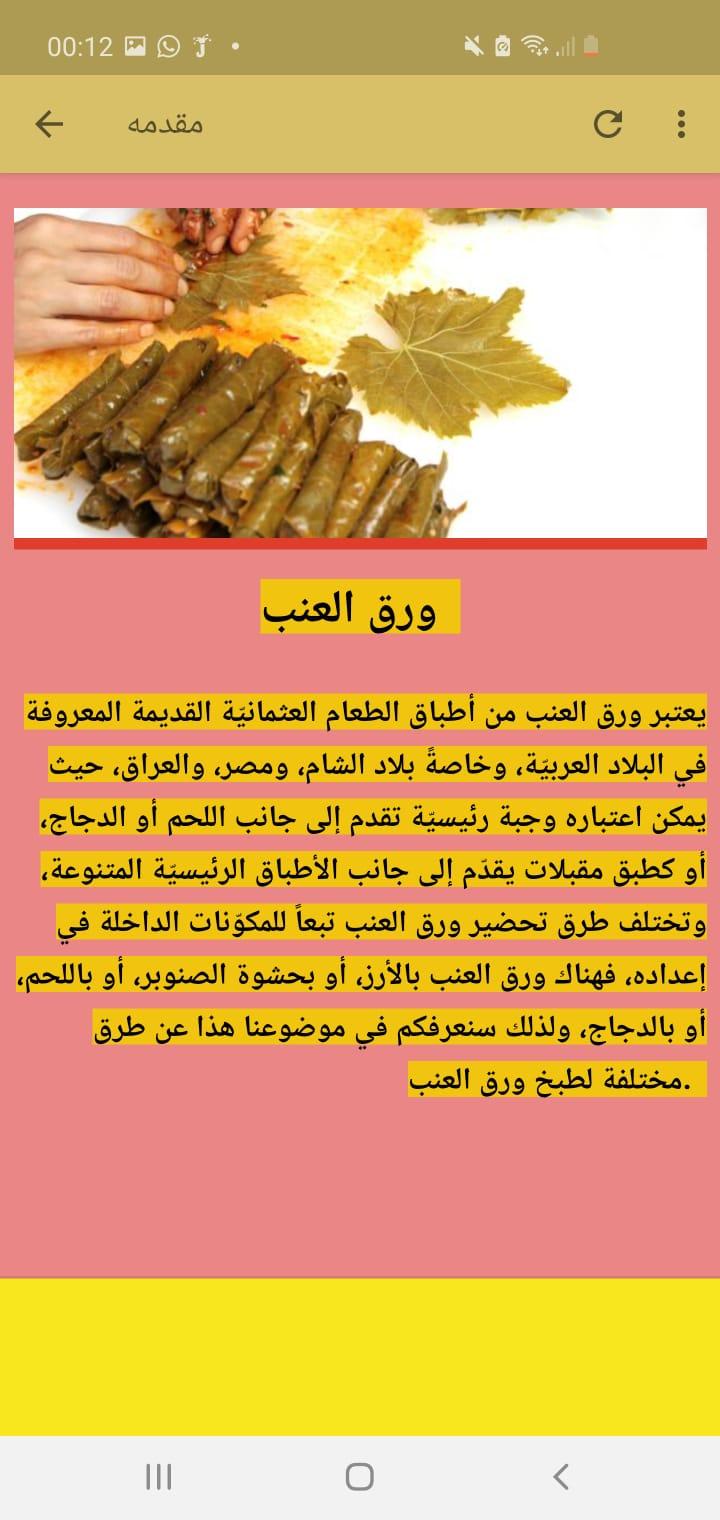طرق طبخ ورق العنب APK für Android herunterladen
