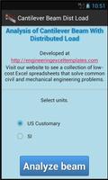 Cantilever Beam Dist Load постер