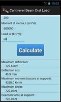 Cantilever Beam Dist Load capture d'écran 2