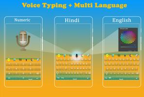 Voice keyboard and Hindi English typing Affiche