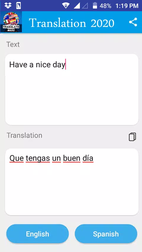 Android용 스페인어-영어 번역기 Apk 다운로드