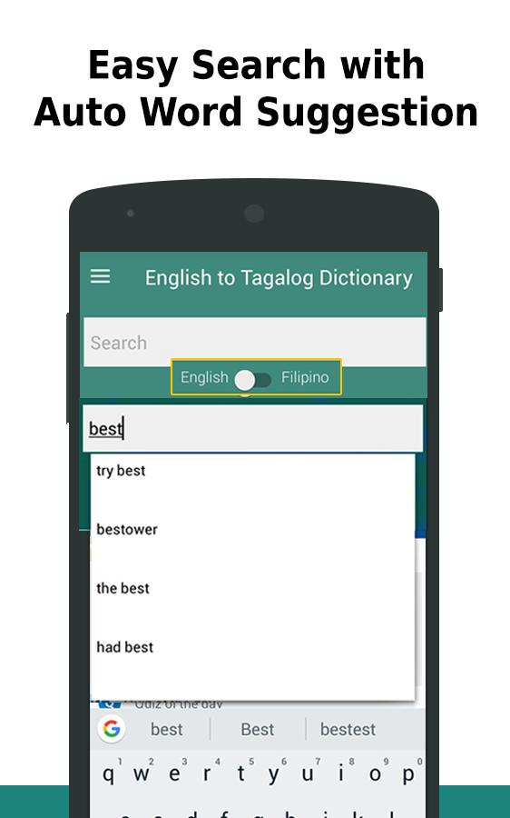 Голосовой переводчик офлайн. English to Tagalog Translator.