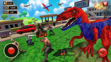 Dinosaure Jeux Ville Carnage Affiche