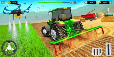 Tractor Farm Simulator Games Affiche