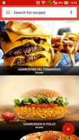 Poster Ricette per hamburger e pizza