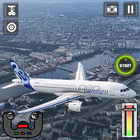 ikon simulator terbang pesawat 3d