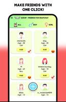 Friends For Snapchat - AddUp اسکرین شاٹ 1