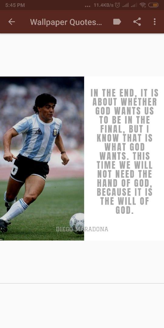 View Maradona Best Quotes Background