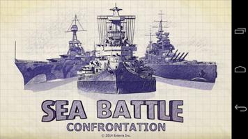 Poster Sea Battle. Confrontation