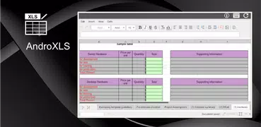 AndroXLS editor for XLS sheets