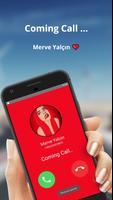 Fake call from Merve Yalçın 📱 Chat + video call تصوير الشاشة 1
